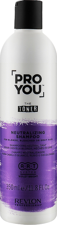 Shampoo zum Neutralisieren von Gelbstich für blondes und graues Haar - Revlon Professional Pro You The Toner Shampoo — Bild N3