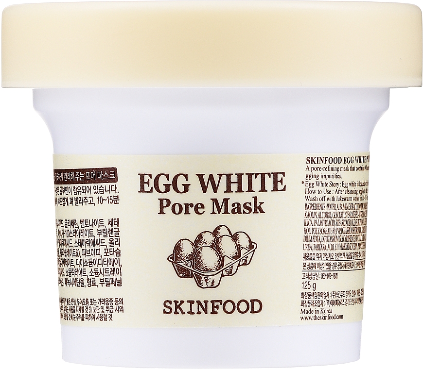 Reinigende Gesichtsmaske zur Porenverengung mit Eiweiß - Skinfood Egg White Pore Mask