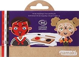 Düfte, Parfümerie und Kosmetik Schminkset für Kinder - Namaki Devil & Spider 3-Color Face Painting Kit (Gesichtsfarbe 7,5g + Pinsel 1 St. + Accessories 2 St.)