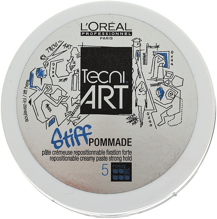 Modellierende Haarpaste für Männer Starker Halt - L'Oreal Professionnel Tecni.art Stiff Pommade 5 Force — Bild N1