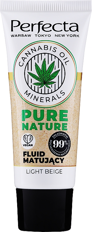 Mattierendes Fluid mit Cannabisöl - Perfecta Pure Nature Cannabis Oil Mattifing Fluid — Bild N1