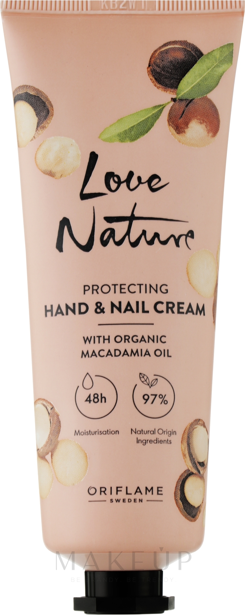 Schützende Hand- und Nagelcreme mit Macadamiaöl - Oriflame Love Nature Caring Hand & Nail Cream With Organic Macadamia Oil — Bild 75 ml