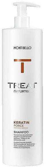 Revitalisierendes Shampoo für normales, geschwächtes oder strapaziertes Haar mit Keratin - Montibello Treat NaturTech Keratin Force Shampoo — Bild N3