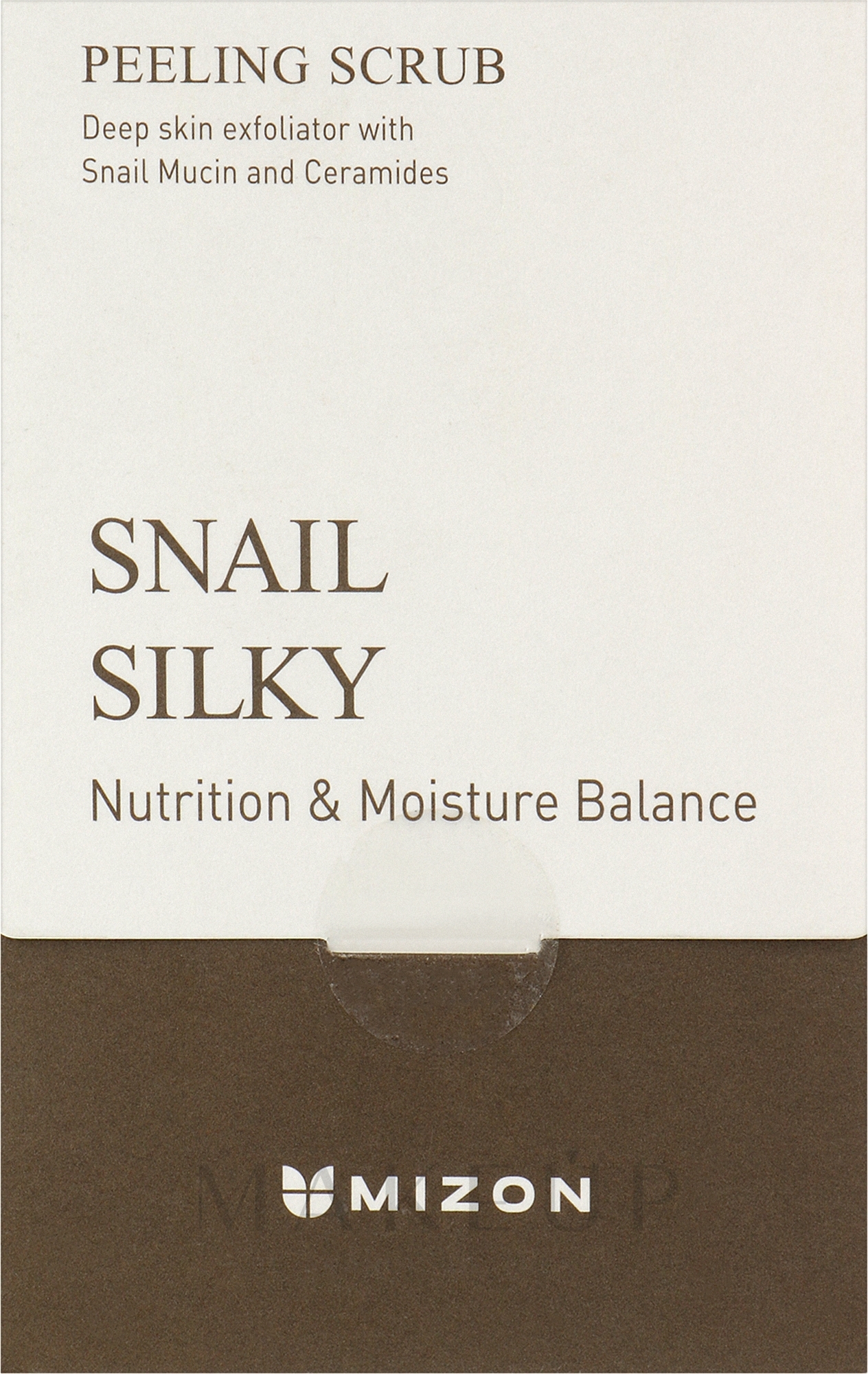 Gesichtspeeling mit Schneckenschleim - Mizon Snail Silky Peeling Scrub — Bild 40 x 5 g