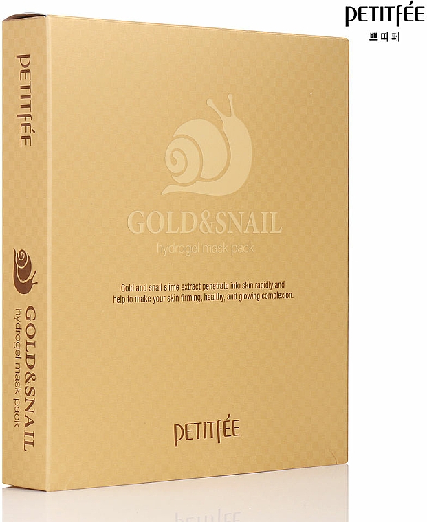 Feuchtigkeitsspendende Tuchmaske mit Gold und Schneckenschleim-Extrakt - Petitfee & Koelf Gold & Snail Hydrogel Mask Pack — Bild N3