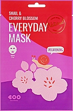 Düfte, Parfümerie und Kosmetik Gesichtsmaske mit Schnecken- und Kirschschleimextrakt - Dearboo Everyday Mask Snail & Cherry Blossom