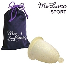 Düfte, Parfümerie und Kosmetik Menstruationstasse XL goldene Pailletten - MeLuna Sport Shorty Menstrual Cup Ball