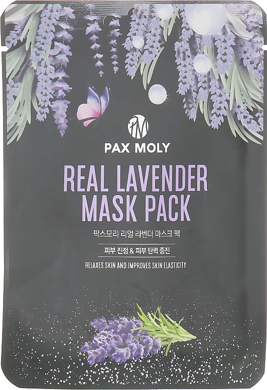 Tuchmaske für das Gesicht mit Lavendelextrakt - Pax Moly Real Lavender Mask Pack — Bild N1