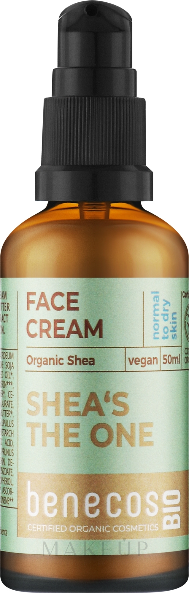 Gesichtscreme mit Sheabutter - Benecos Bio Organic Shea Face Cream — Bild 50 ml