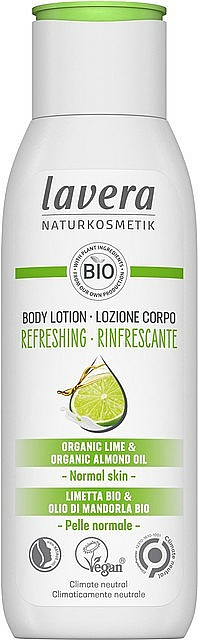 Erfrischende Körperlotion mit Bio-Mandelöl und Bio-Limette - Lavera Lime & Almond Refreshing Body Lotion — Bild N1