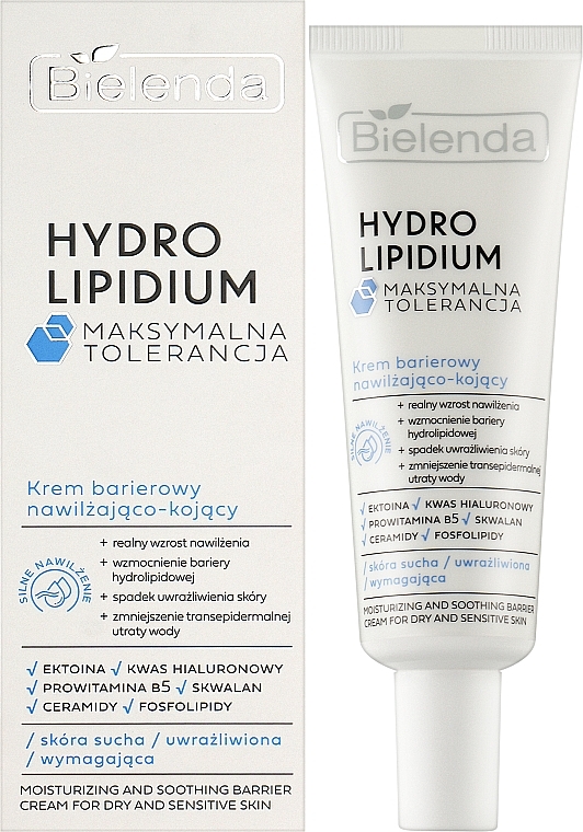 Feuchtigkeitsspendende und beruhigende Schutzcreme - Bielenda Hydro Lipidium — Bild N2
