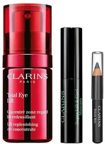 Haarpflegeset - Clarins Total Eye Lift (mascara/3ml + pencil/0,39g + eye/cr/15ml) — Bild N1