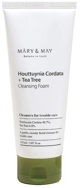 Reinigungsschaum für Problemhaut - Mary & May Houttuynia Cordata+Tea Tree Cleansing Foam — Bild N1