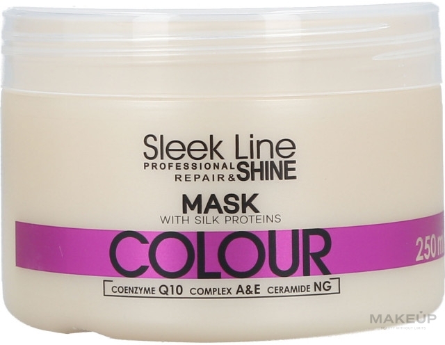 Haarmaske für gefärbtes Haar mit Seidenproteinen - Stapiz Sleek Line Colour Hair Mask — Bild 250 ml