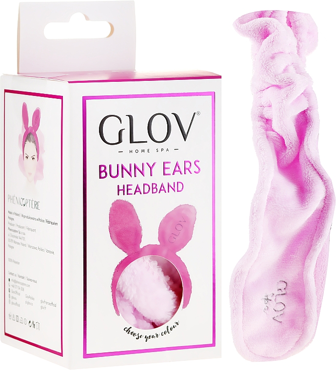Haarband mit Ohren rosa - Glov Spa Bunny Ears Headband — Bild N1