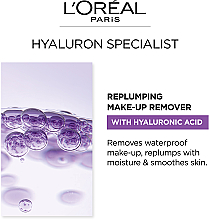 Feuchtigkeitsspendender zweiphasiger Make-up Entferner für Augen und Lippen mit Hyalurionsäure - L'Oreal Paris Hyaluron Specialist — Bild N3
