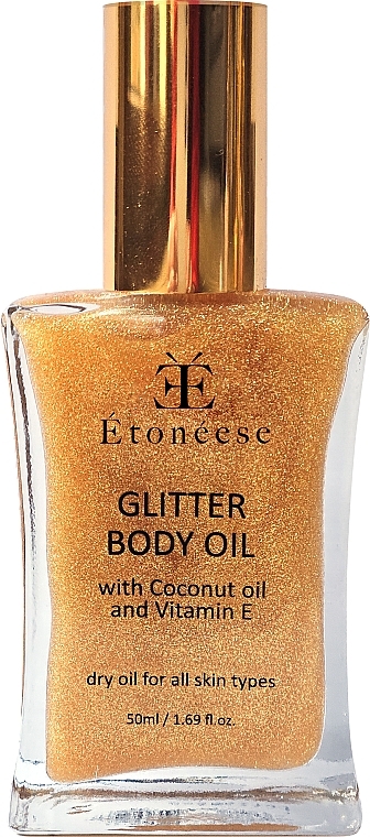 Trockenes Körperöl mit Goldpartikeln - Etoneese Glitter Body Oil	 — Bild N1