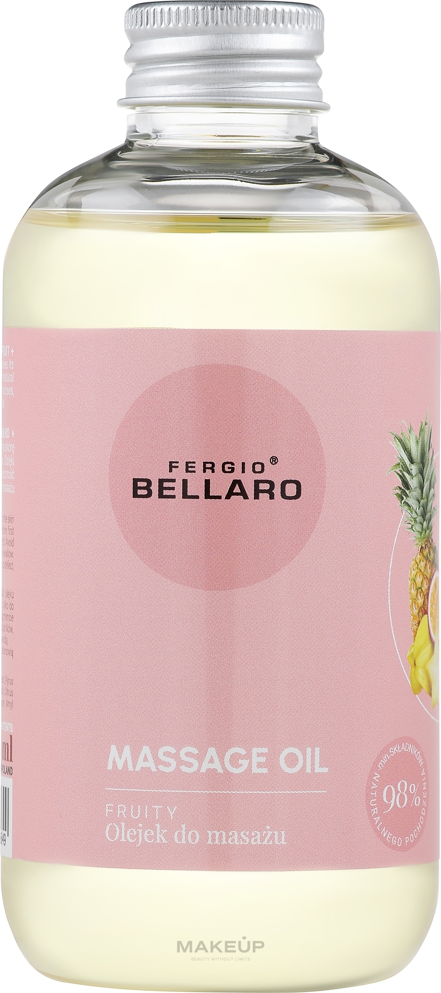 Massageöl mit Ananas, Trauben und Acai-Beere - Fergio Bellaro Massage Oil — Bild 200 ml