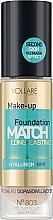 Düfte, Parfümerie und Kosmetik Foundation mit Hyaluronsäure - Vollare Cosmetics Make Up Foundation Match Long-Lasting