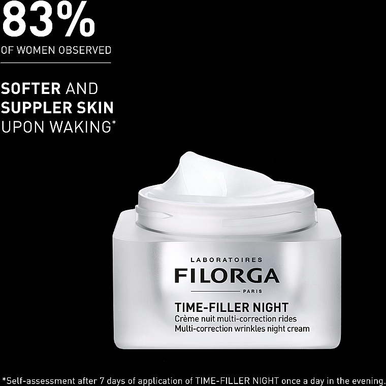 Korrigierende Anti-Falten Nachtcreme für das Gesicht - Filorga Time-filler Night Cream — Bild N5