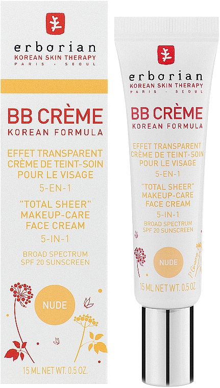 5in1 BB Creme LSF 20 - Erborian Nude BB Cream 5in1 — Foto N2