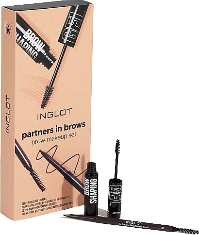 Set - Inglot Partners In Brows Brow Makeup Set (br/gel/4ml + br/penscil/0.09g) — Bild N1