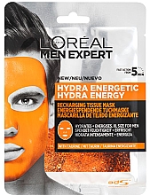 Düfte, Parfümerie und Kosmetik Energie- und feuchtigkeitsspendende Tuchmaske mit Taurin - L’Oreal Paris Men Expert Hydra Energetic