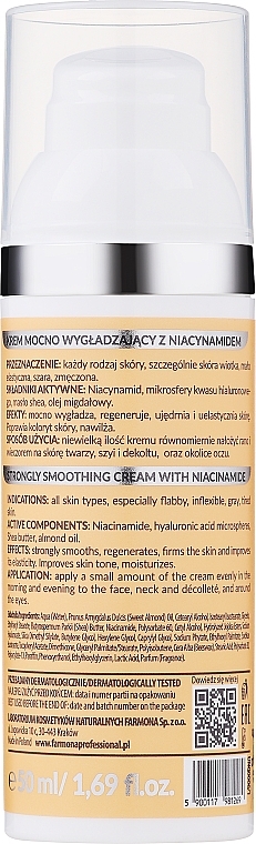 Glättungscreme mit Niacinamid - Farmona Professional Unique Skin Strongly Smoothing Cream With Niacinamide — Bild N2