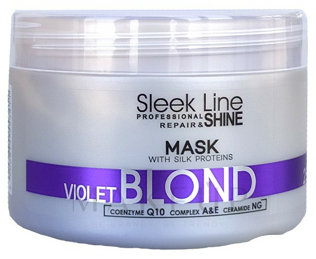 Neutralisierende Haarmaske gegen Gelbstich mit Coenzym Q10 - Stapiz Sleek Line Violet Blond Mask — Bild 250 ml