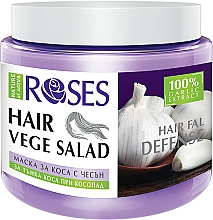 Düfte, Parfümerie und Kosmetik Regenerierende Haarmaske mit Knoblauch gegen Haarausfall für dünnes Haar - Nature of Agiva Roses Hairfall Defense Hair Mask
