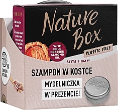 Düfte, Parfümerie und Kosmetik Festes Shampoo mit Mandelöl inkl. Seifendose - Nature Box Shampoo Bar Almond Oil