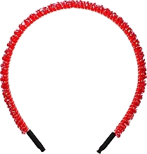 Dekorativer Haar­reif FA-5705 rot mit Perlen - Donegal — Bild N1