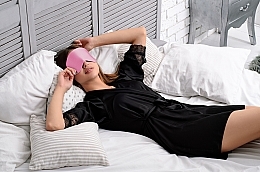 Schlafmaske Soft Touch rosa (20 x 8 cm) - MAKEUP — Foto N2