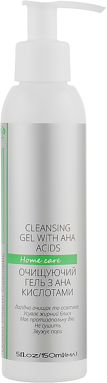 Gesichtsreinigungsgel mit Ana-Säuren - Green Pharm Cosmetic Cleansing Gel With Aha Acids pH 4,0 — Bild N1