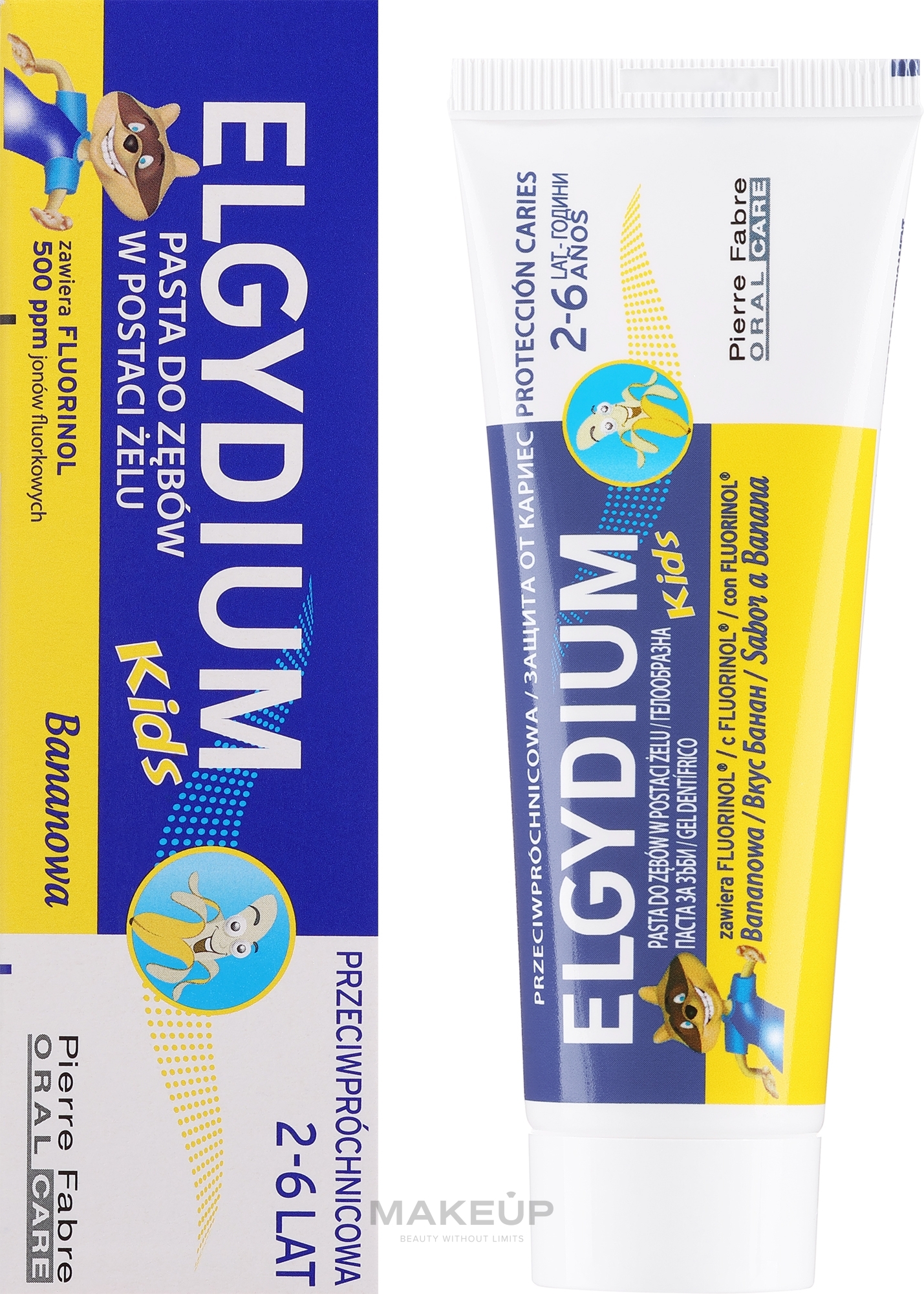 Zahnpasta für Kinder mit Bananeduft - Elgydium Kids 2/6 Gel Toothpaste Banana — Bild 50 ml
