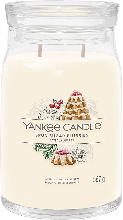 Duftkerze im Glas Spun Sugar Flurries Zwei Dochte - Yankee Candle Singnature — Bild N1