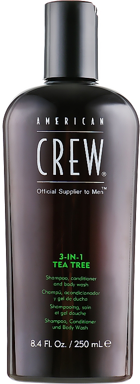 3in1 Shampoo, Conditioner und Duschgel mit Teebaumöl - American Crew Tea Tree 3-in-1 Shampoo, Conditioner and Body Wash — Bild N1