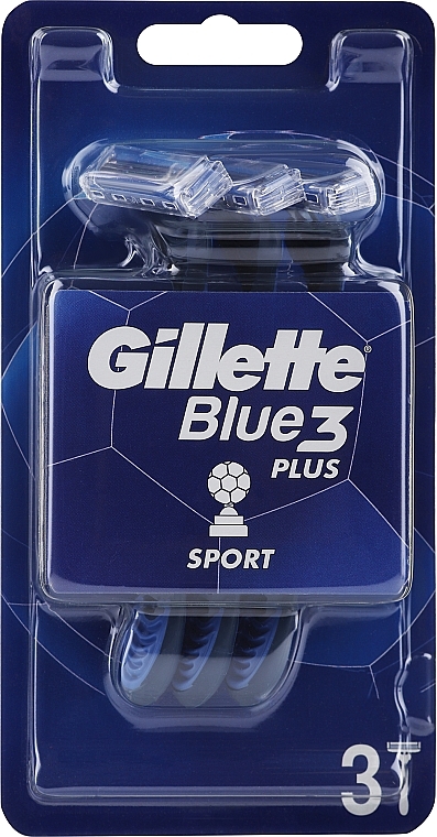Einwegrasierer-Set 3 St. schwarz-blau - Gillette Blue3 Comfort Football  — Bild N1