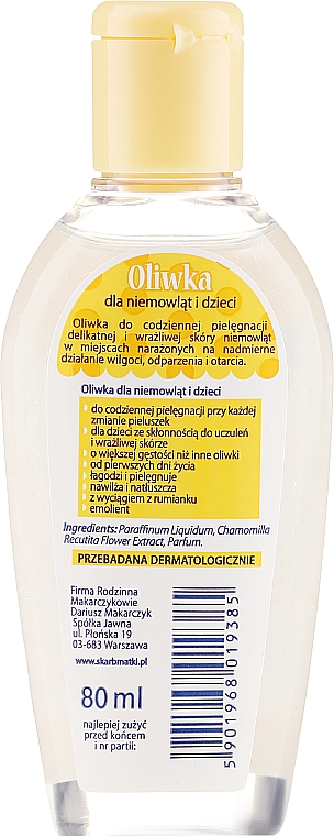 Weichmachendes Körperöl für Kinder und Babys mit Kamillenextrakt - Skarb Matki Olive For Babies — Bild N2