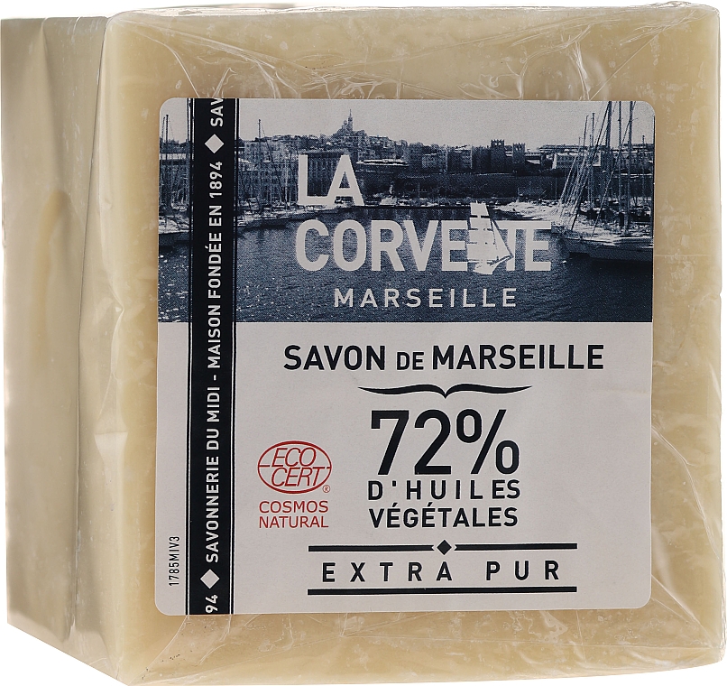 Hypoallergene Naturseife Extra Pur - La Corvette Savon de Marseille Extra Pure Soap Cube — Bild N1