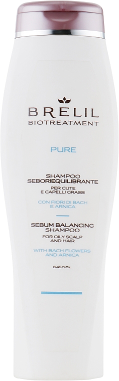 Shampoo für fettiges Haar mit Bachblüten und Arnika - Brelil Biotreatment Pure Sebum Balancing Shampoo — Bild N1