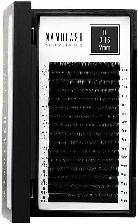 Falsche Wimpern D 0.15 (9 mm) - Nanolash Volume Lashes — Bild N1