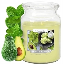 Premium-Duftkerze im Glas Minze und Avocado - Bispol Premium Line Aura Garden Mint & Avocado — Bild N2