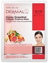 Tuchmaske mit Kollagen, Honig und Grapefruit  - Dermal Honey Grapefruit Collagen Essence Mask  — Bild N1