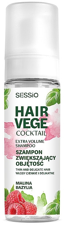 Schaumshampoo für Haarvolumen Himbeeren - Sessio Hair Vege Cocktail Extra Volume Shampoo  — Bild N1