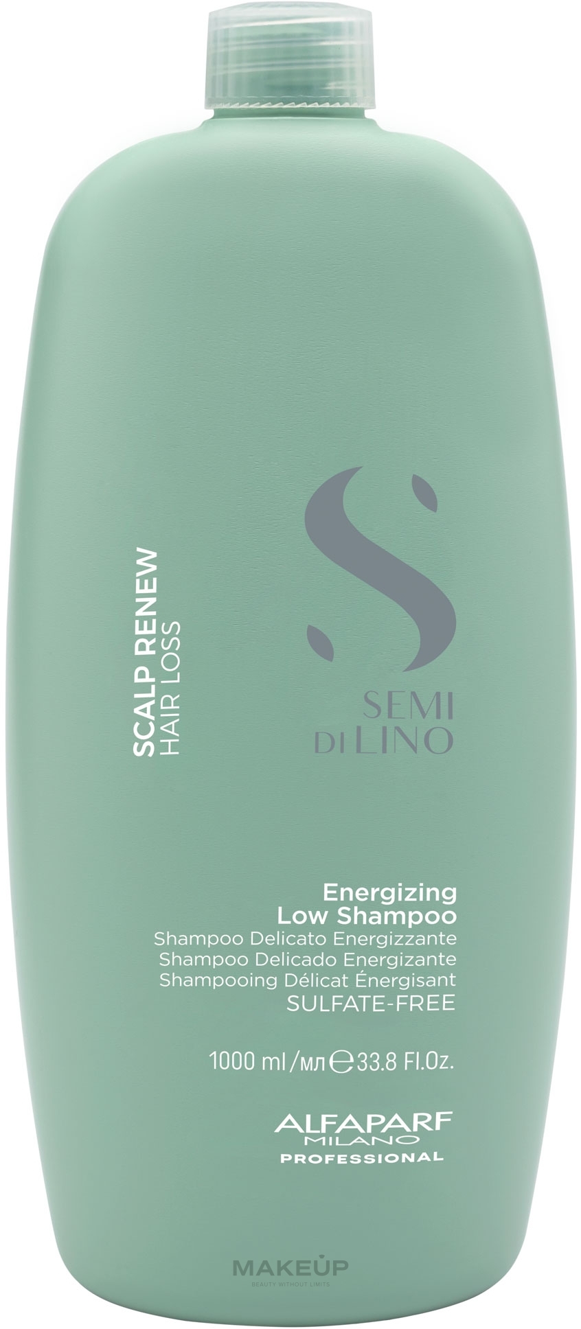 Energiespendendes Shampoo für schwaches und zu Haarausfall neigendes Haar - Alfaparf Semi De Lino Scalp Renew Energising Low Shampoo — Bild 1000 ml