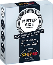 Latexkondome Größe 53-57-60 3 St. - Mister Size Test Package Medium Pure Fell Condoms — Bild N1