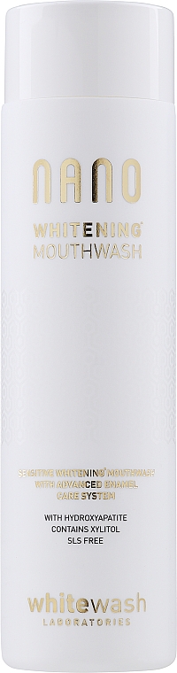 Aufhellendes Mundwasser mit Hydroxylapatit - WhiteWash Laboratories Nano Whitening Mouthwash — Bild N1