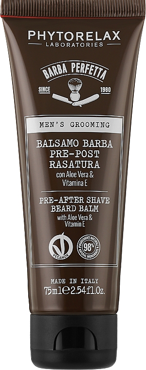 Pre- und After Shave Balsam mit Aloe vera und Vitamin E - Phytorelax Laboratories Perfect Man Perfect Beard Treatment — Bild N1