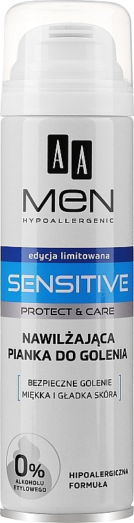 Rasierschaum - AA Men Sensetive Mousturizing Shaving Foam  — Bild N1